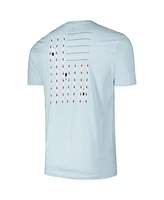 Flomotion Men's and Women's Light Blue Usa Swimming Swim Meet T-Shirt