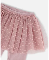 Deux par Baby Girls Leggings With Tulle Skirt Lilac