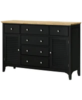 Homcom Modern Sideboard Buffet Cabinet with Storage Cabinets Adjustable Shelves