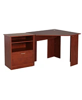 Homcom Computer Desk w/ Printer Cabinet L-Shape Corner Table Pc Laptop Desk