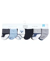 Hudson Baby Baby Boys Grow with Me Cotton Terry Socks, Bear 0-6 and 6-12 Months