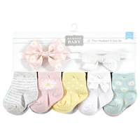 Hudson Baby Girls Sock and Headband 12pc Set, Rainbow, 0-9 Months