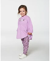 Deux par Toddler Girls Tunic And Printed Leggings Set Lilac Mini Flowers - Toddler|Child