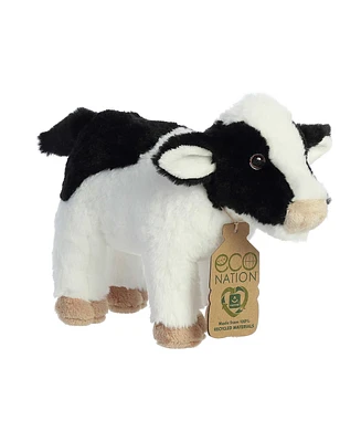 Aurora Medium Cow Eco Nation Eco-Friendly Plush Toy White 9.5"