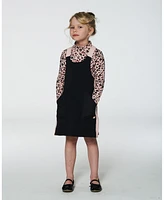 Deux par Big Girls Jumper Dress With Contrast Band Black