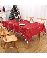 Caromio Christmas Holiday Fabric Tablecloth 54" x 70"