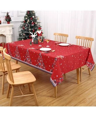 Caromio Christmas Holiday Fabric Tablecloth 54 X 70