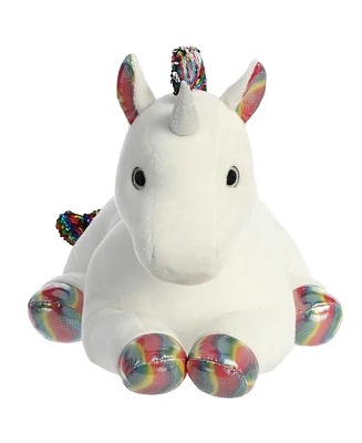 Aurora Large Unicorn Shimmers Colorful Plush Toy Rainbow 23"