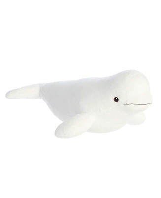 Aurora Large Beluga Destination Nation Adventurous Plush Toy White 15.5"