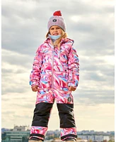 Deux par Toddler Girls One Piece Snowsuit Printed Marble - Toddler|Child