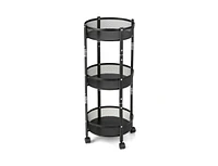 Slickblue 3-Tier Rotating 1-Second folding Storage Rack Metal-Round