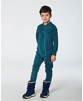 Deux par Toddler Boys One Piece Thermal Underwear Pine Green - Toddler|Child