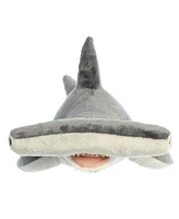 Aurora Medium Hammerhead Shark Destination Nation Adventurous Plush Toy Gray 12"