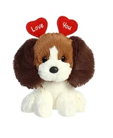 Aurora Small Love You Dog Love On The Mind Heartwarming Plush Toy White 6"