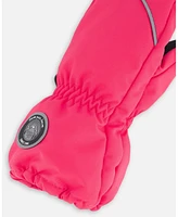 Deux par Girl Solid Mittens Fuschia Pink - Toddler|Child