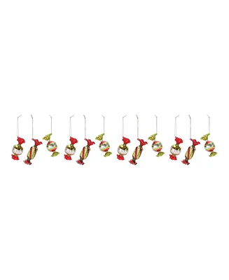 Slickblue Glass Wrapped Candy Ornament (Set of 12)