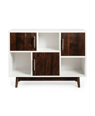 Slickblue Wood Display Sideboard Storage Cabinet with Storage Compartments