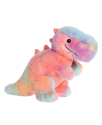 Aurora Medium Watercolor Dinos Tropicolor T-Rex Dinos & Dragons Ferocious Plush Toy Pink 12"