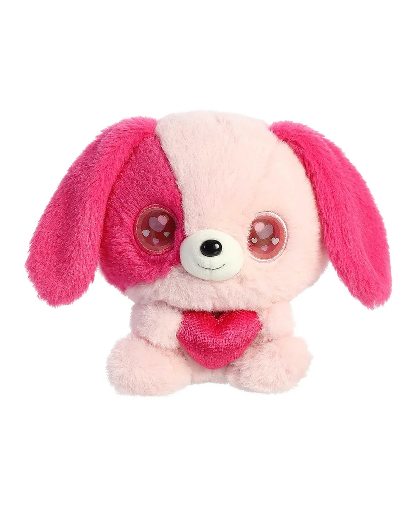 Aurora Small Dog In Love Lenticular Enchanting Plush Toy Pink 6"