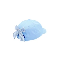 Bits & Bows Girls Girls Golf Cart Bow Baseball Hat in Blue