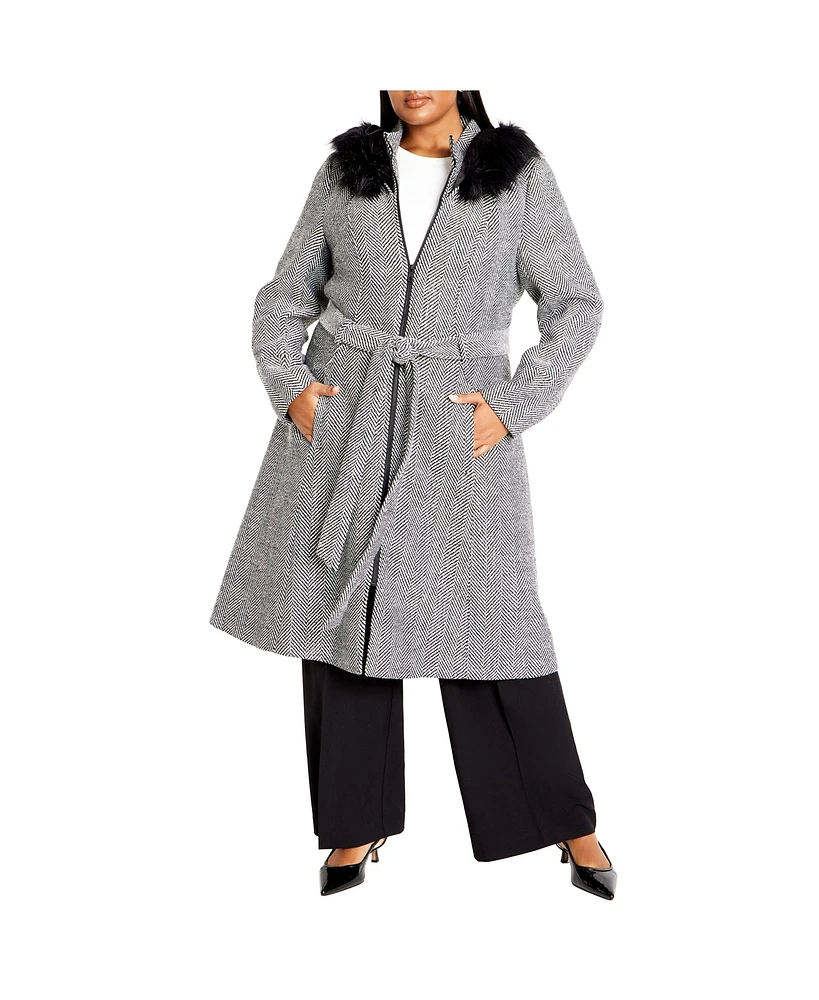 City Chic Women's Mysterious Coat