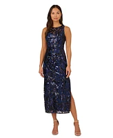 Adrianna Papell Women's Sequined Halter Sheath Dress