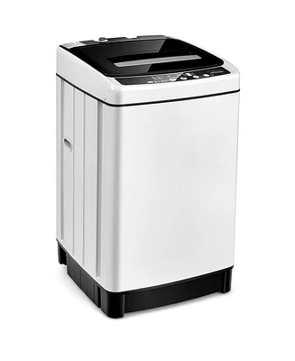 Gymax Compact Full-automatic Washing Machine Laundry Washer w/ 11 lbs Capacity Grey