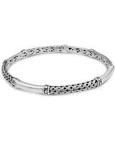 Devata Bali Dragon Bone Bangle Bracelet in Sterling Silver