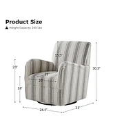 Hulala Home Pancy Transitional Swivel Armchair with 360-Degree
