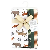 Hudson Baby Cotton Poly Flannel Burp Cloths 8-Pack, One