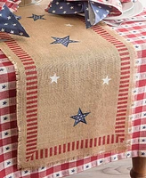 Design Imports 4th of July Jute Table Runner, 14"x108 "