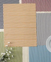 Design Imports Textured Twill Weave Placemat Set of 6