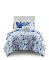 Intelligent Design Christa Floral Striped -Pc. Comforter Set