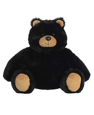 Aurora Medium Bronson Black Bear Snuggly Plush Toy Black 11"