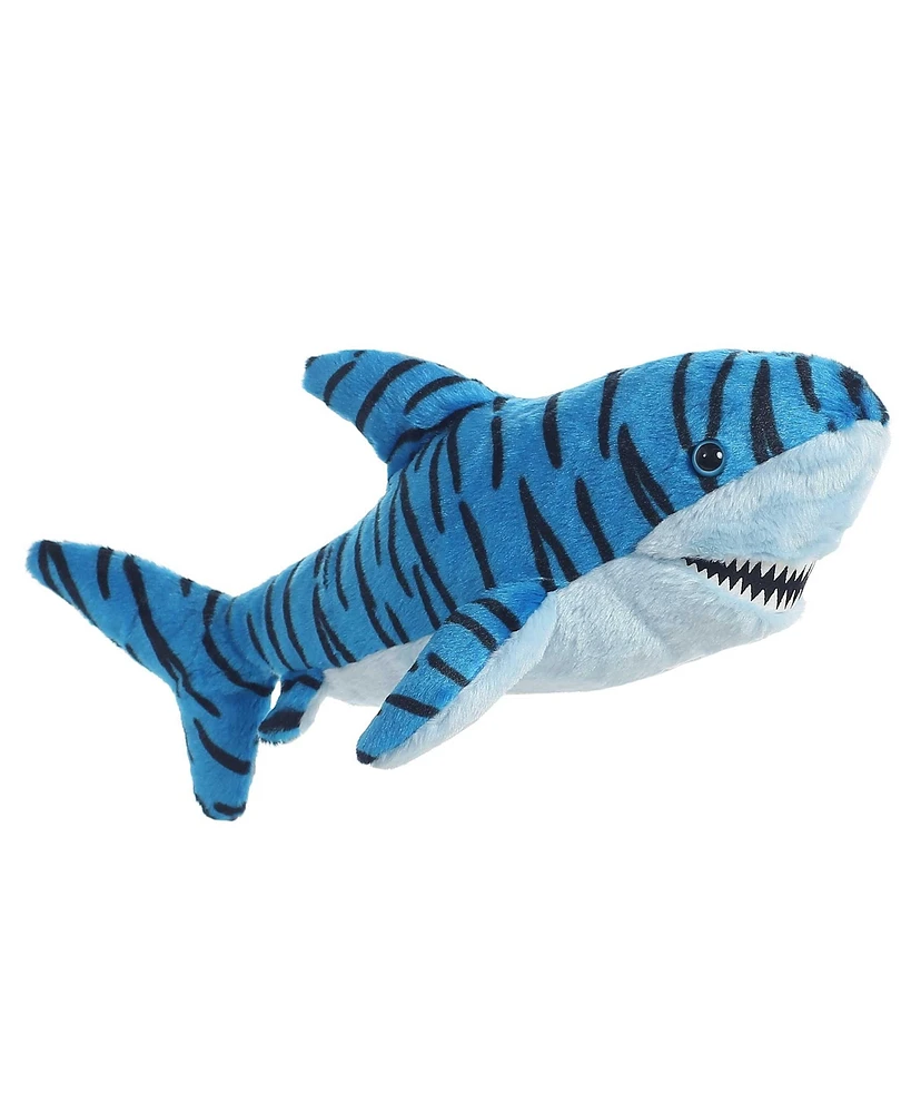 Aurora Large Tiger Shark Destination Nation Adventurous Plush Toy Blue 16"