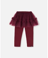 Deux par Baby Girls Leggings With Tulle Skirt