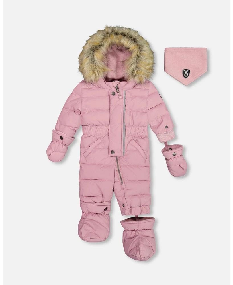 Deux par Baby Girls One Piece Snowsuit Orchid - Infant|Toddler