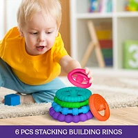 Sperric Toddler Stacking Silicone Stacking Toy – Premium Stacking Toys for Teething – Interactive and Fun Stacking Toys Made of Soft Sil