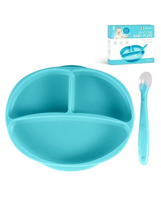 Sperric Baby Silicone Baby Suction Plate for Self Feeding Training