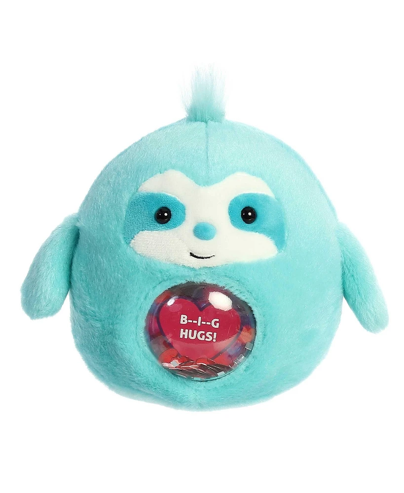 Aurora Mini Love Sloth Shaker Playful Plush Toy Green 5"