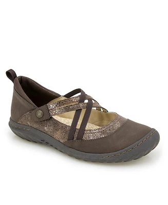 Jbu Women's Rome Hook and Loop Flat