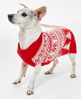 Holiday Lane Fair Isle Knit Pet Sweater, Created for Macy's