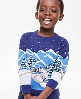 Holiday Lane Toddler Boys Snowy Town Sweater, Created for Macy's