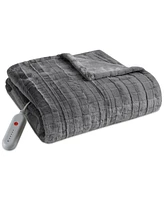 Sharper Image Heated Faux-Fur Throw, 50" x 60"