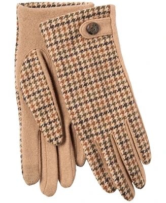 Lauren Ralph Menswear Pattern Touch Gloves with Button