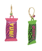 Betsey Johnson Faux Stone Candy Mismatch Drop Earrings