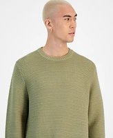 Sun + Stone Men's Links Textured Crewneck Pullover Sweater, Created for Macy's