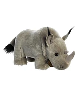 Aurora Medium Rhinoceros Miyoni Realistic Plush Toy Gray 10"