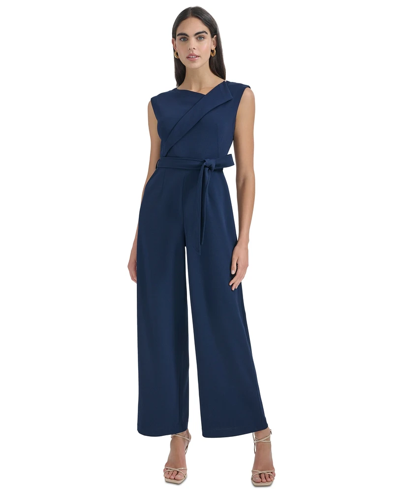 Calvin Klein Women's Sleeveless Straight-Leg Jumpsuit