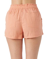 O'Neill Juniors' Carla Cotton High-Rise Pull-On Shorts